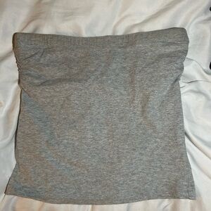 Plain grey long tube top